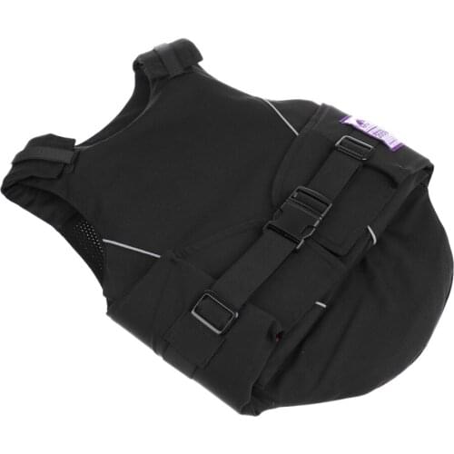 Flexible Body Protective Gear Equestrian Horse Riding Vest Kids Black