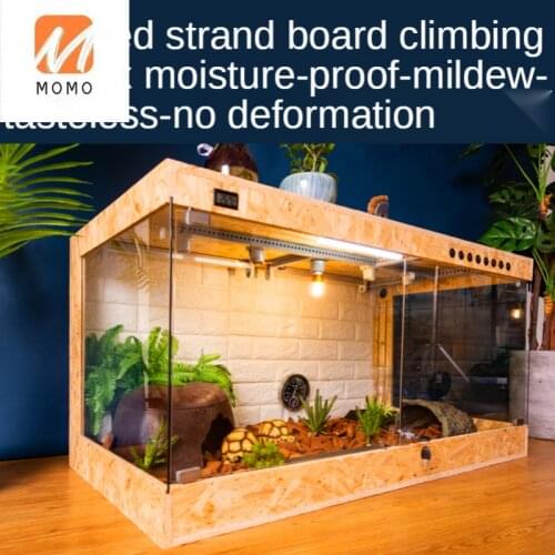 Turtle Pot Pet Climbing Box Heat Preservation Turtle Box Ecological Huangyuan Solid Wood Palace Guard Lizard Snake Land Box