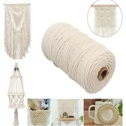 3mm Handmade Boho Decoration Colorful Cotton Cord Rope Thread Twisted Macrame String DIY Craft Home Wedding 100 Meters