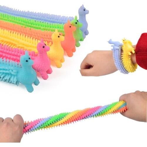Fidget Anti Stress Toy TPR Children Decompression Pull Rope Vent Alpaca Noodles Adult Kids Novelty Office Ultra Soft ElasticToys