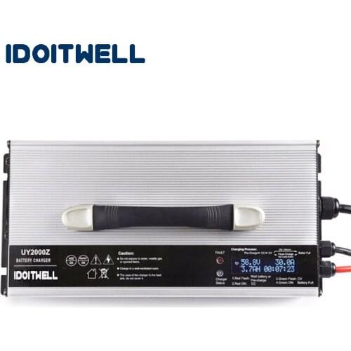 Customized 2500W 60V 30A automatic battery charger smart 60 volt charger with Overcharge protection charger for battery pack