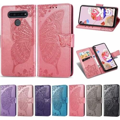 K51S Case For LG K41S 3D Butterfly Leather Flip Phone Cover For LG K51S Preservation Wallet Capa Coque Shell Book Bag