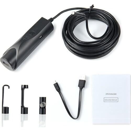 Wifi Endoscope Camera 2MP 8mm 1080P Dual Lens Wireless Snake Borescope For iPhone Android Hard Cable Inspection Cam Waterproof