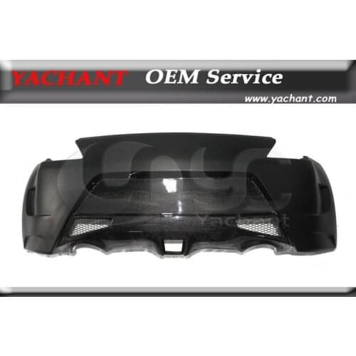 FRP Fiber Glass Body kit Rear Bumper with Carbon Fiber Diffuser Fit For 2009-2012 370Z Z34 AM Style Rear Bumper with Diffuser