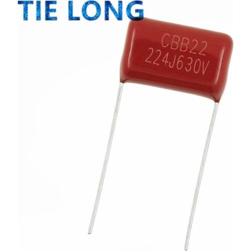 10PCS 630V224J 0.22UF Pitch 15mm 224 630V 220nf CBB Polypropylene film capacitor