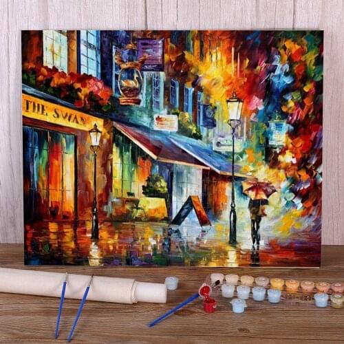 The Swan - London Coloring By Numbers Painting Set Acrylic Paints 40*50 Painting On Canvas New Design For Kids Handiwork