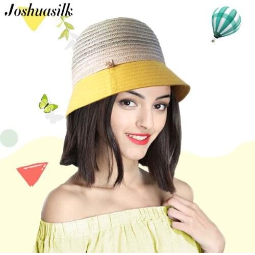 Joshuasilk summer sun hat fo r women product straw hats outdoors on vacation sunscreen sill eaves