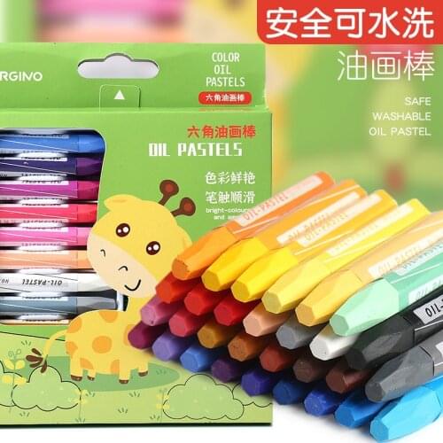 Oil pastel beginners hand-painted 8/12/18/24/36 color children DIY hexagonal oil pastel art supplies