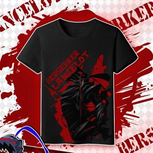 MGFHOME Anime JK Fate Zero Lancelot Berserker tshirt t shirt Cosplay T-Shirt Tops Tee Short Sleeve Shirt Women Men