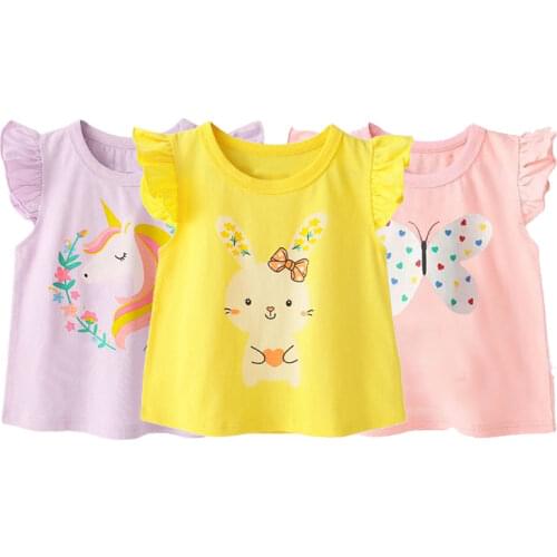 Cute Summer Cartoon Children T-Shirt Vest Baby Toddler Girl Kid Blouse Clothes Casual Tee Top For Girls