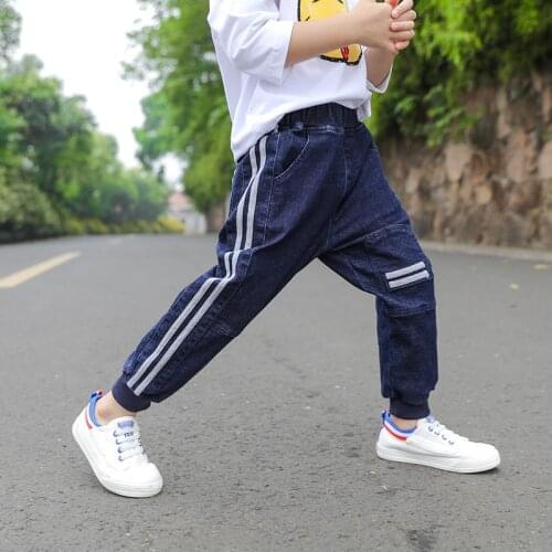 IENENS 5-13Y Trend Boys Clothes Slim Straight Jeans Classic Bottoms Kids Denim Clothing Long Pants Kids Baby Boy Casual Trousers