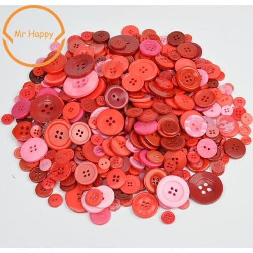 MR HAPPY Colorful 50g Resin Button Mix Size Decorative Sewing Craft Scrapbook Card Making DIY Sewing Decorative