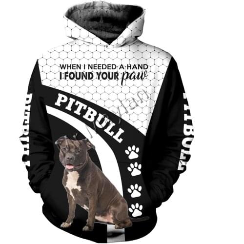 Animal Pitbull Pall Men/Women LEeisure Sportswear Hoodie 3D Print Hip hop Hipster Streetwear Pullover Sweatshirt Harajuku Stil-1