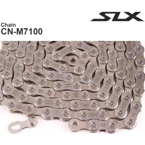 Original SHIMANO SLX M7100- 12-Speed Bicycle Chains - HYPERGLIDE+ - SIL-TEC - MTB Chain 116/126L with Quick Link