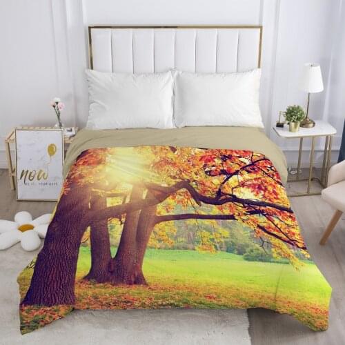 Landscape Duvet cover Quilt/Blanket/Comfortable Case 140x200 240x220 240x260 Queen King Single Bedding for Home fallen leaves