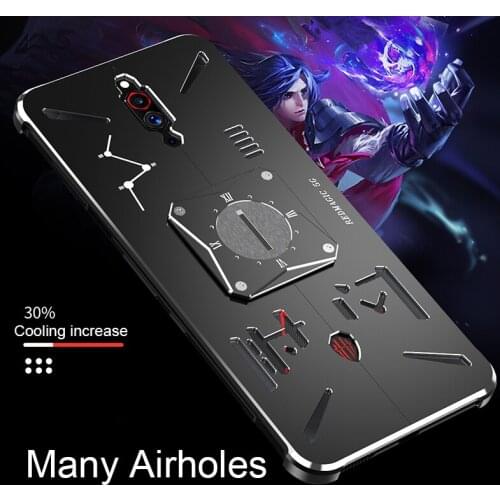 Shockproof Metal Armor Phone Case For Nubia Red Magic 6 Pro Case Aluminum Bumper Cover Coque For Nubia Red Magic 5G 5S 6R Funda