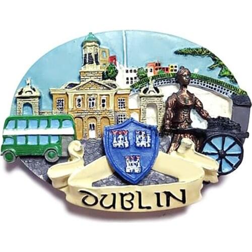 Hand-painted Cute Auvergne Cow 3D Fridge Magnet Travel Souvenir Refrigerator Magnetic Stickers Home Decoration