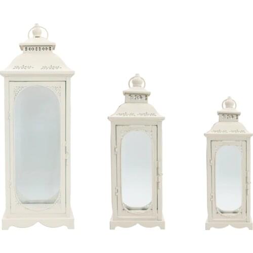 Modern Wind Proof Candle Holders Nordic White Glass Wedding Black Candle Holders Stand Outdoor Lantern Portavelas Home AD50CH