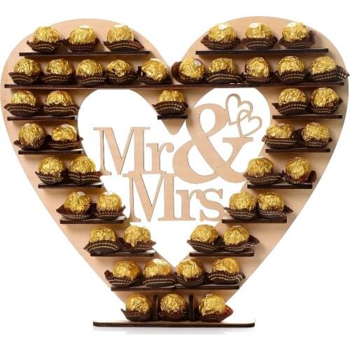 Mr & Mrs Ferrero Rocher Heart Tree Wedding Display Stand Centrepiece