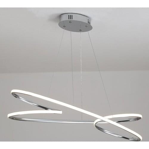 Gold/Chrome Plated Led Chandelier For Dining room bedroom kitchen Length800/1000mm Hanging lustre led Modern Chandelier fixtures