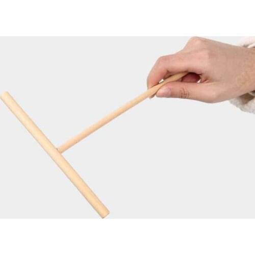 T Shape Crepe Maker Non-Stick Wooden Spreader Pancake Batter Spreader Stick Wooden DIY Chinese Pie Tools Kitchen Accessories