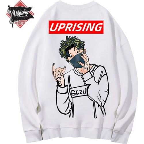 Hoodies, Sweatshirts Boy wearing a mask street Street dance Hip hop Loose Round neck long sleeve Sword Gas mask top Hoodies