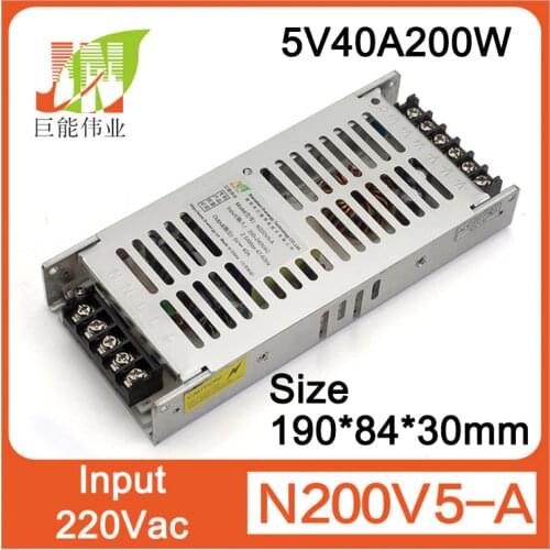 5V40A200W Ultra-thin LED display switch power supply, Outdoor Indoor P16 P10-P3 Full Color Display power supply