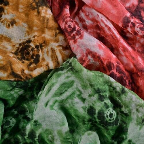 Spring Autumn Imitation Printed Fabric Geometric Woven Womens Dress Pants Tops Cloth by Meter Material for Sewing