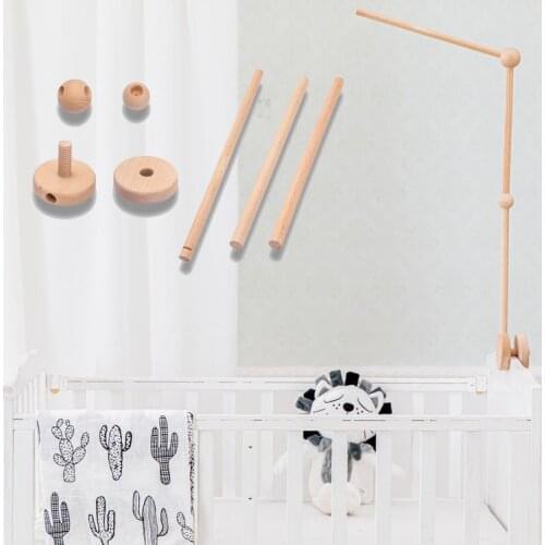 1Set Assembly Rattles Bracket SetInfant Wooden Newborn Baby Toys Crib Mobile Bed Bell Bracket Protection Bed Baby Accessories