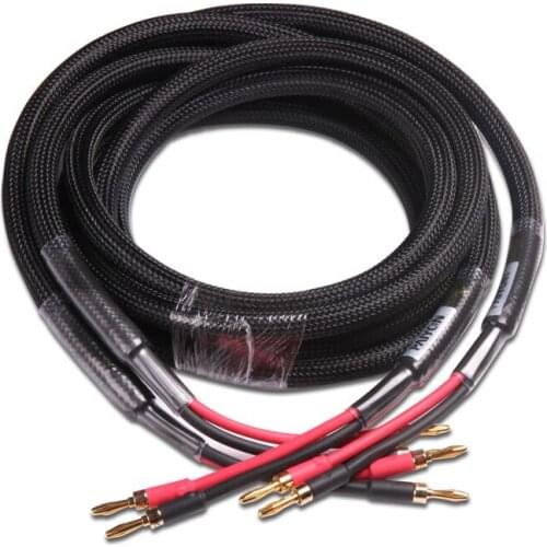 1 Pair HIFI Speaker Interconnection Cable OFC for Speakers Paiyon P8581 Banana MCA Plug 2.5 Meter 2.5m