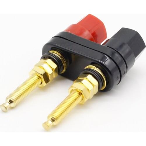 1pcs Gold Plated Banana Plug Connector Speaker Amplifier Extended Terminal Binding Post