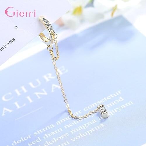 1Pc Earring White Gold Yellow Gold Color For Choice Genuine 925 Sterling Silver Earrings Women Newest Style Earring Jewelry