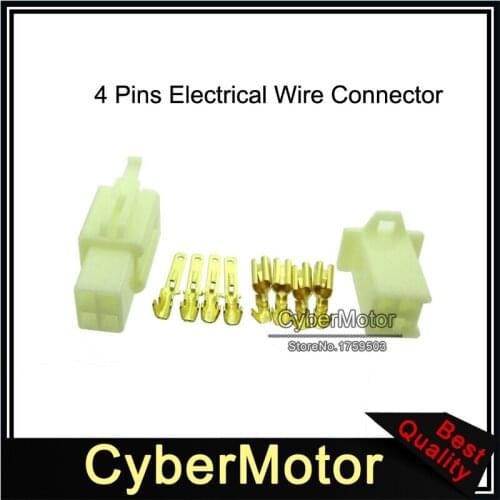 4 Pins Electrical Wire Connector Terminal Harness Plug Socket For Pit Dirt Pocket Mini Bike Go Kart ATV Scooter Moped Motorcycle