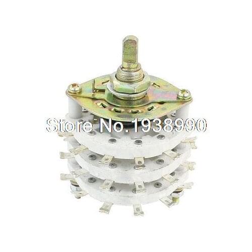 6P5T 6 Pole 5 Position Triple Decks 36Pins Band Channael Rotary Switch