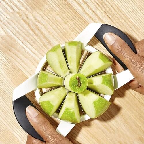 8-Blades Apple Slicer Corer Cutter Wedger Divider Stainless Steel Blades Fruit Cutter For Apples Mango Tomatoes Potatoes Cutting