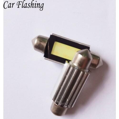 Car Flashing 100 Pcs 31mm 36mm 39mm 42mm COB LED White Dome Festoon CANBUS Error Free Interior Car Parking Lamp Bulb 12V