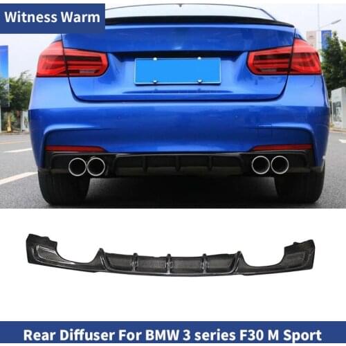 Rear Bumper Diffuser Lip for BMW F30 Sedan four out Exhaust 2012-2018 320i 325i 330i 335i with M sport edition Back Lip