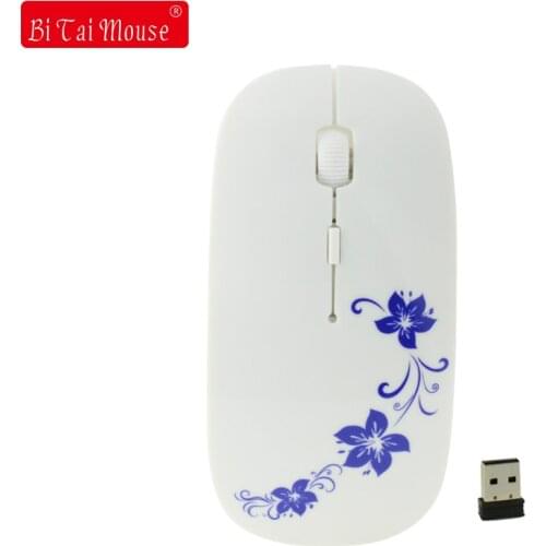 Bts-013 2.4Ghz Chinese blue and white porcelain Wireless Mouse Optical Mice 1200DPI Wireless Mouse For Computer ,PC