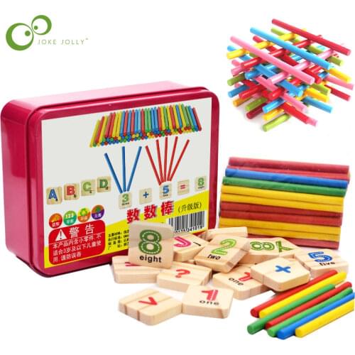 Children Math Counters Iron Box Counting Sticks Digital Block Early Childhood Education Pupils Teaching Aid Educational Toys DDJ