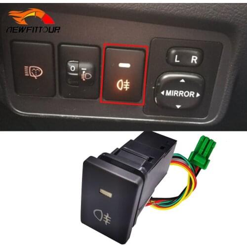 For Toyota Corolla 2007-2018 Car Rear Fog Light Switch Button With Connection Wire Orange Blue Green Light
