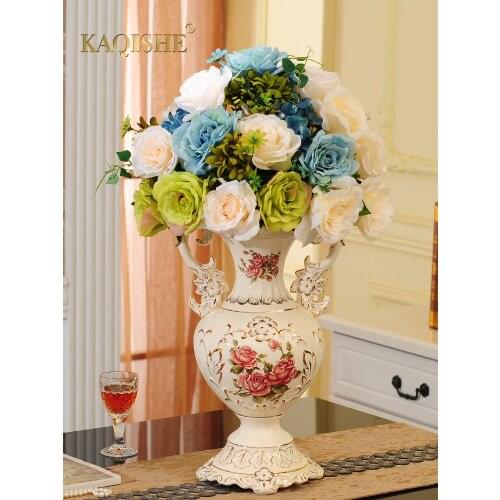European Vase Decoration living room dry flower arrangement ceramic home decoration TV cabinet dining table simulation vase