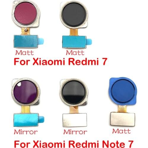 10pcs/lot Fingerprint Sensor Home Return Key Menu Button Flex Ribbon Cable For Xiaomi Redmi Note 7 / Redmi 7