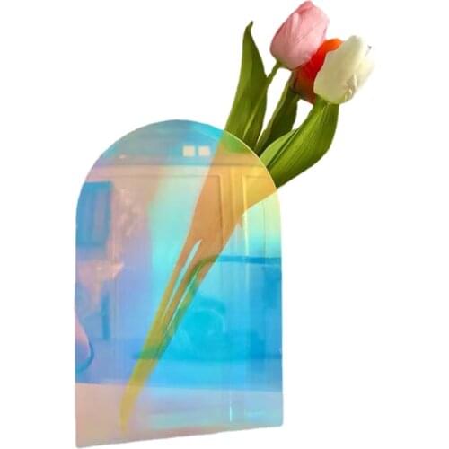 Art Modern Vases Living Room Flower Arrangement Fashion Accessories Vases Acrylic Simple Arredamento Casa Room Decoration DI50HP