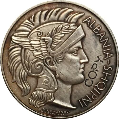 Albania 1927 1 Frang Ar COIN COPY 23mm