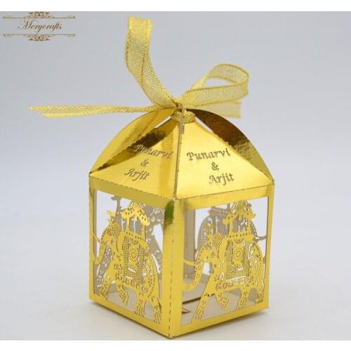 Laser cut elephant cake boxes wholesale gift box wedding from China supplier
