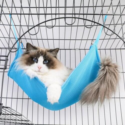 Cat Summer Cool hammock Material Breathable Cat Bed Mat Pet Kitten Cage Under Chair Table Hammocks Hanging Bed For Cats