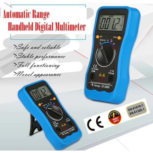 Minipa ET-2005 mini Multi-function digital multimeter, test capacitance, frequency,handheld, auto range.Maximum Display 5999