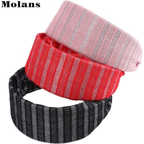 MOLANS Extra wide Stripe Hair Band For Girls Fashion Cute Headband Bezel Head Hoop 2020 Spring New For Women Hair Accessories
