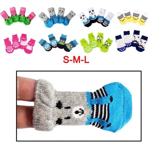 Dog Socks Non-Slip Grip Slip Anti-Skid S M L Puppy Cat Pet Shoes Footwear