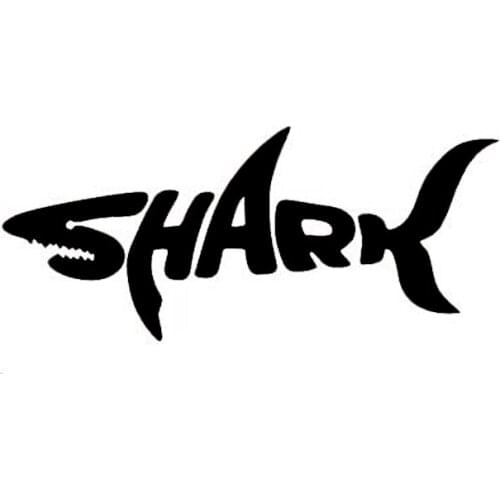 Creative Shark Word Car Decal Vinyl Animal Car Stickers Waterproof Black Silver AL548
